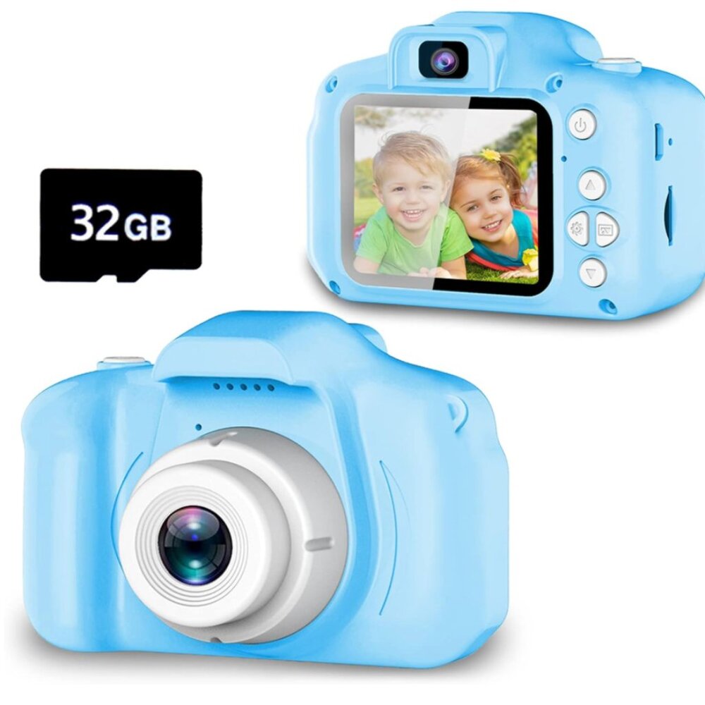 2025 Upgraded Kids Selfie Camera HD Digital Video with 32GB SD Card